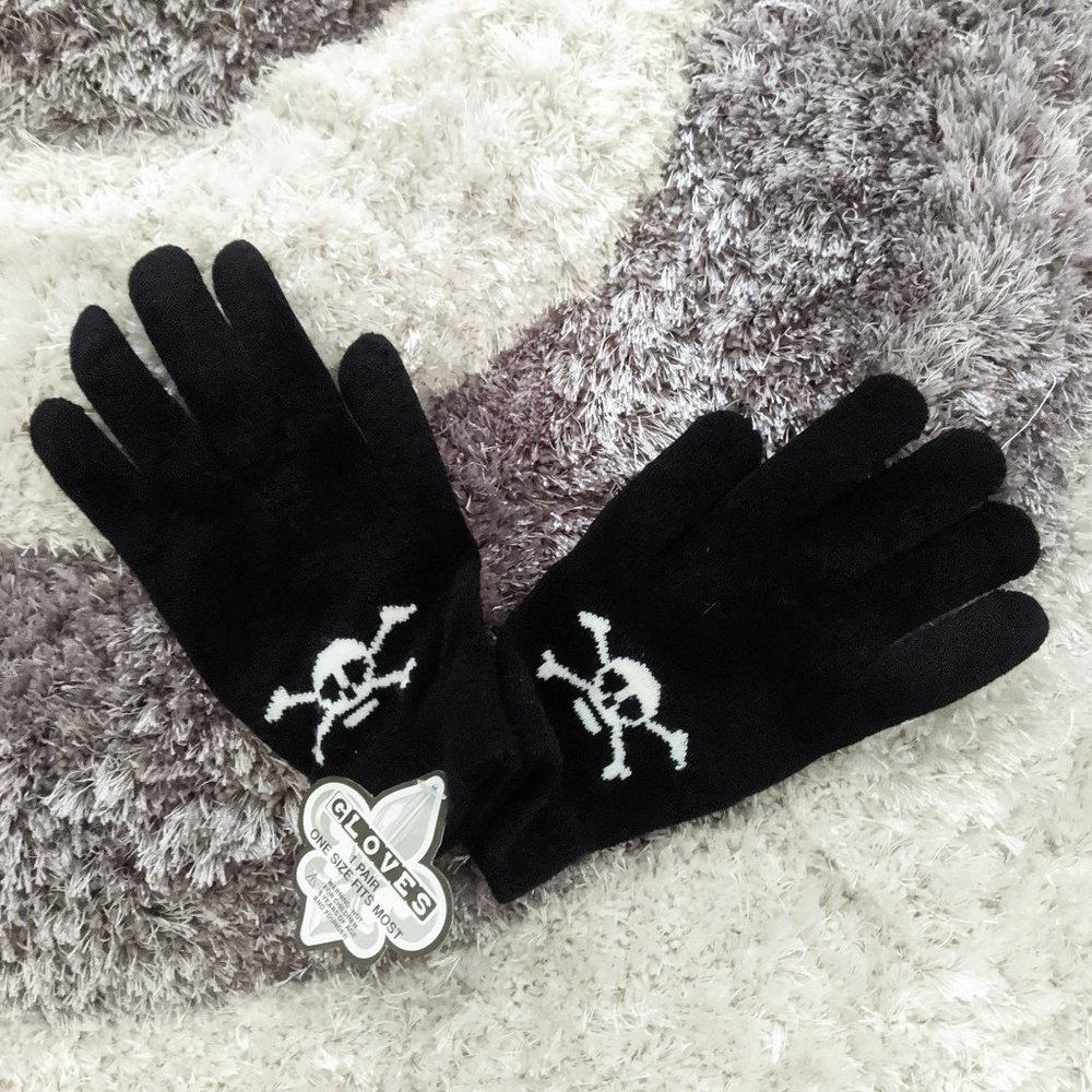 Goth Punk Skull & Crossbones Gloves